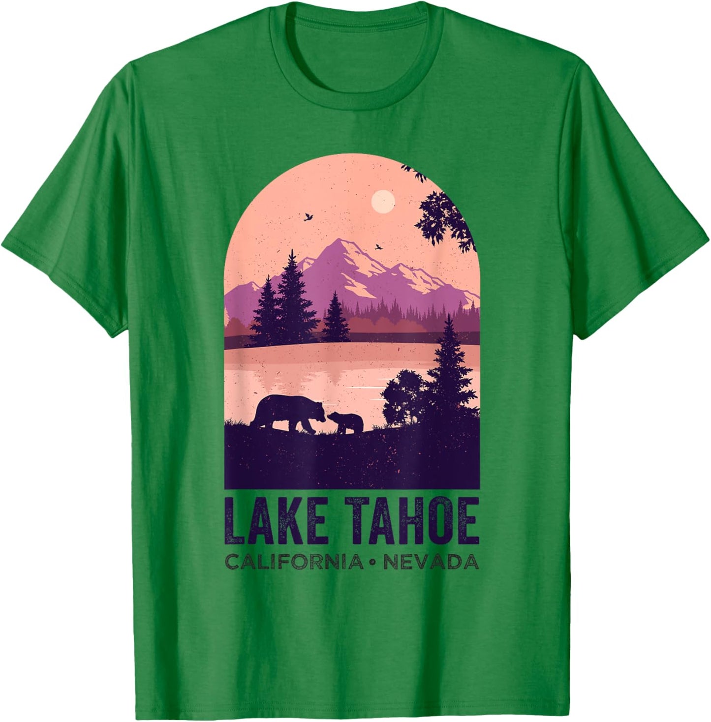 Lake Tahoe California Nevada Summer Vacation at Lake Tahoe T-Shirt - T-Shirt | Irish Green