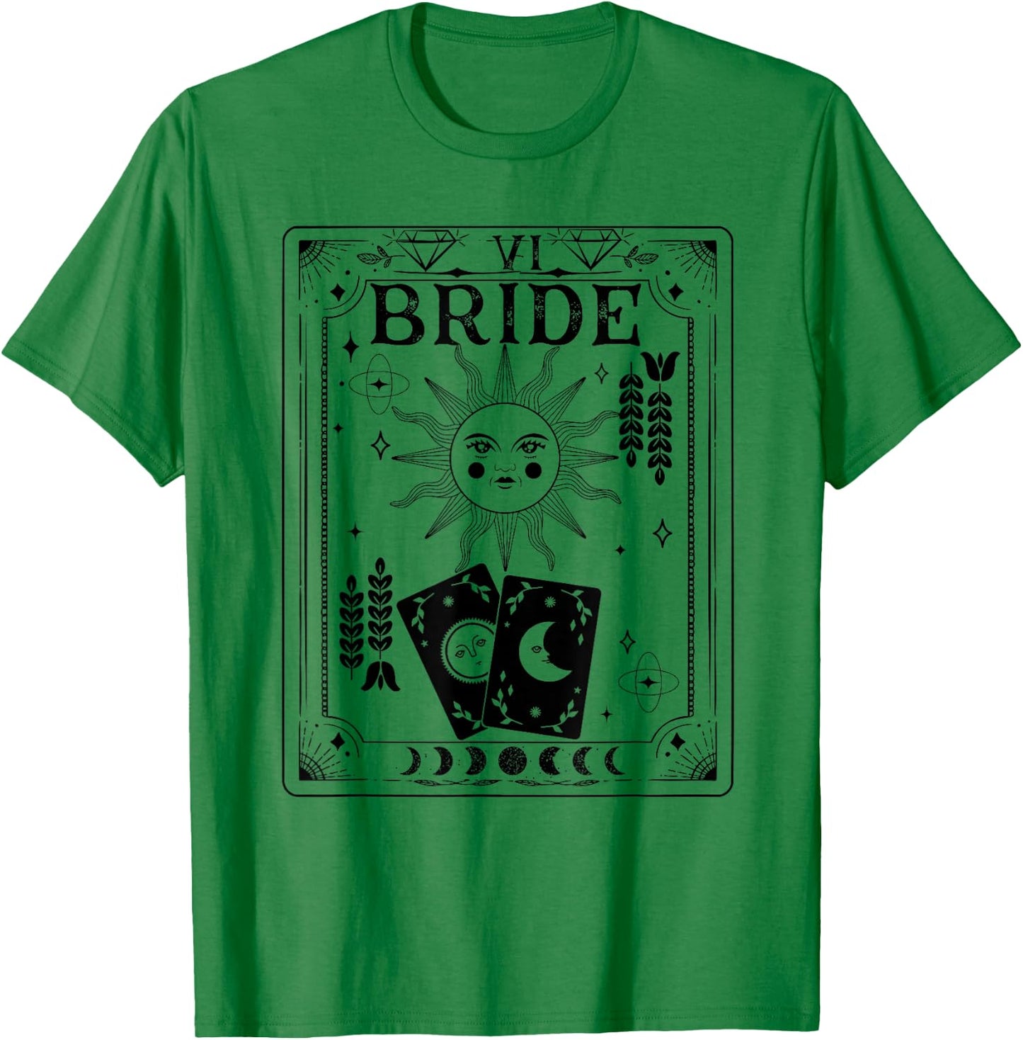 Gothic Witchy Coven, Tarot Celestial Bachelorette matching T-Shirt - T-Shirt | Irish Green