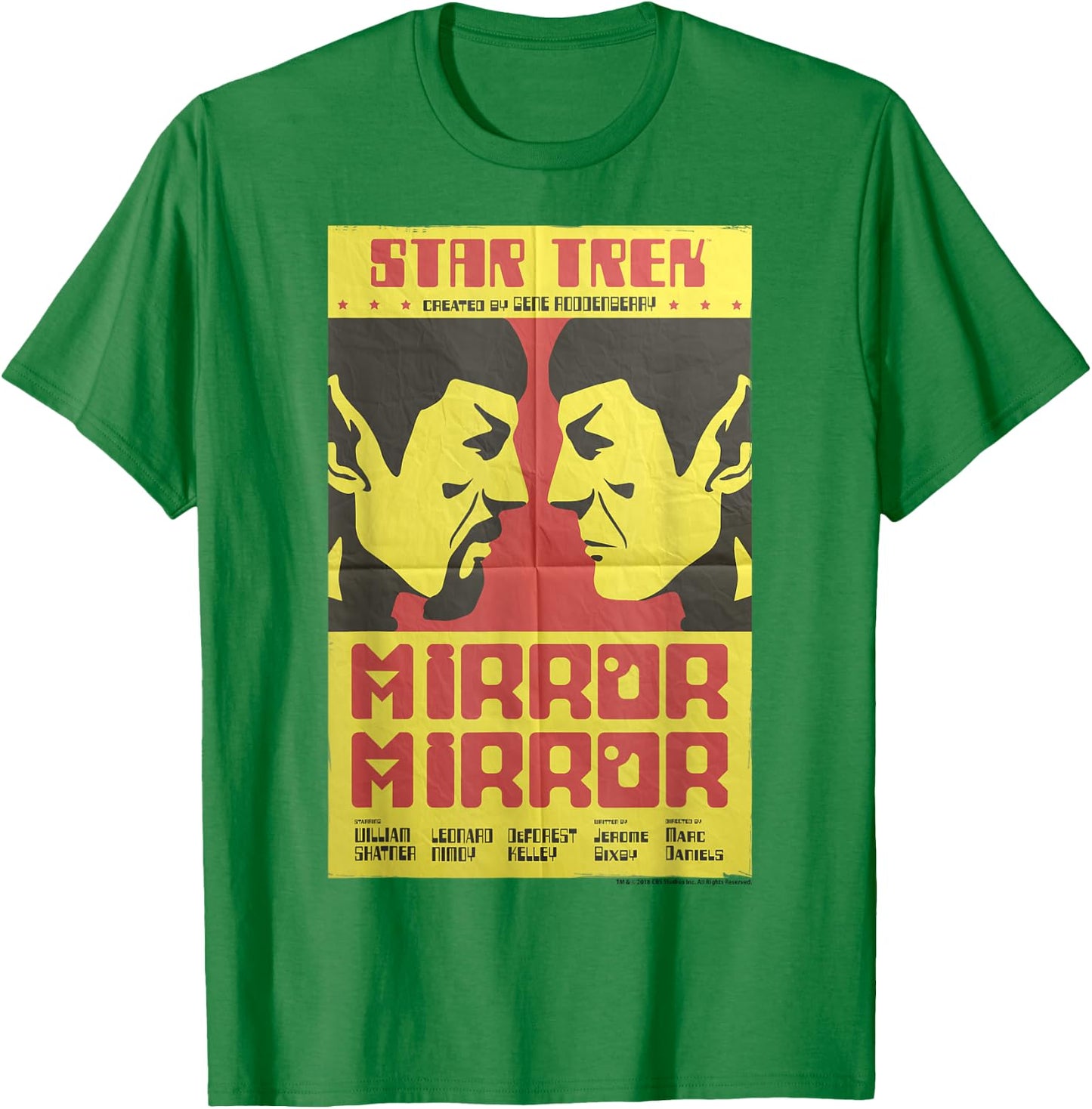 Star Trek Original Series Mirror Mirror Retro Poster T-Shirt - T-Shirt | Irish Green