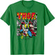 Marvel Mighty Thor Retro Comic Hammer Blast Kids T-Shirt - T-Shirt | Irish Green