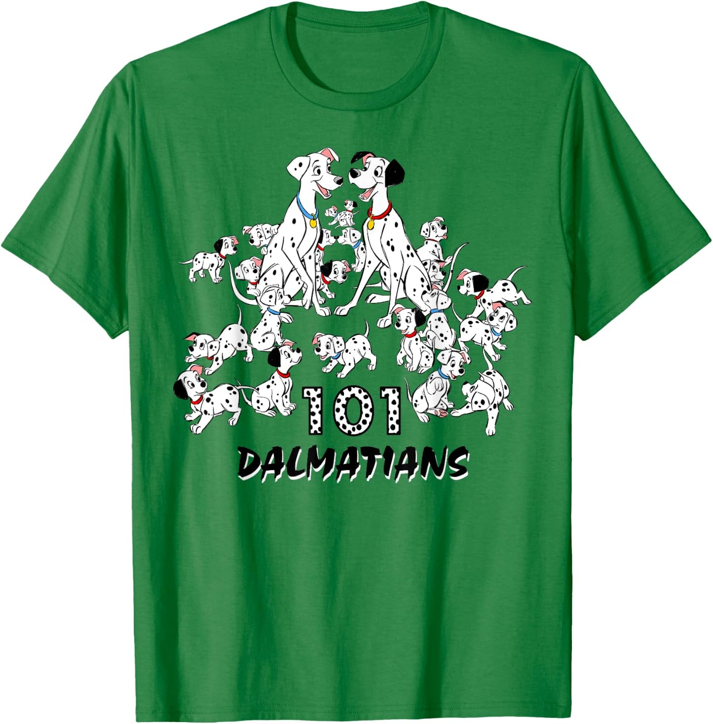 Disney 101 Dalmatians Group Shot Title Logo T-Shirt - T-Shirt | Irish Green