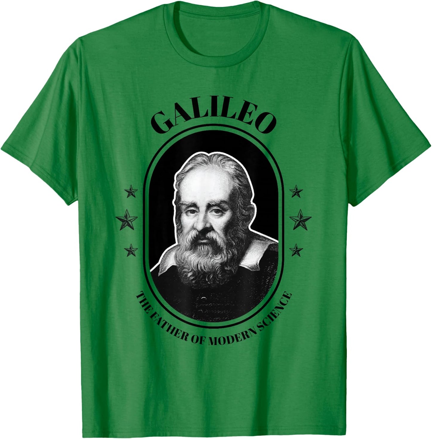 Father of Modern Science Astronomy Galileo Galilei T-Shirt - T-Shirt | Irish Green