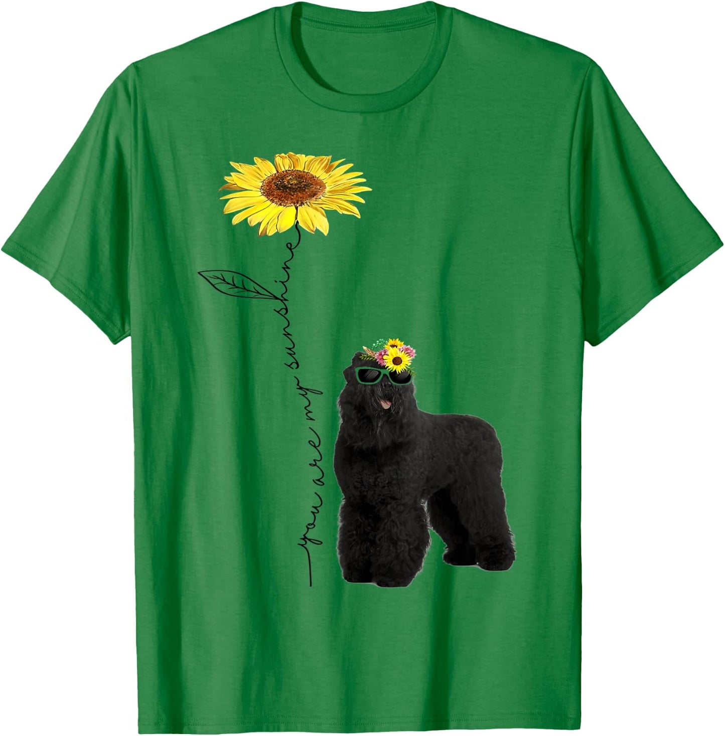 Black Russian Terrier, my friends, my sunshine T-Shirt - T-Shirt | Irish Green