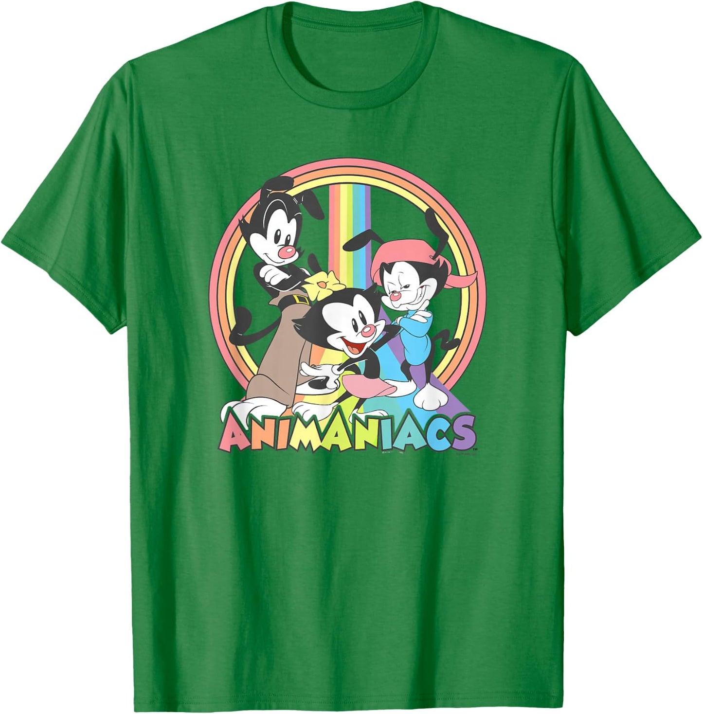 Animaniacs Rainbow Group Logo T-Shirt - T-Shirt | Irish Green