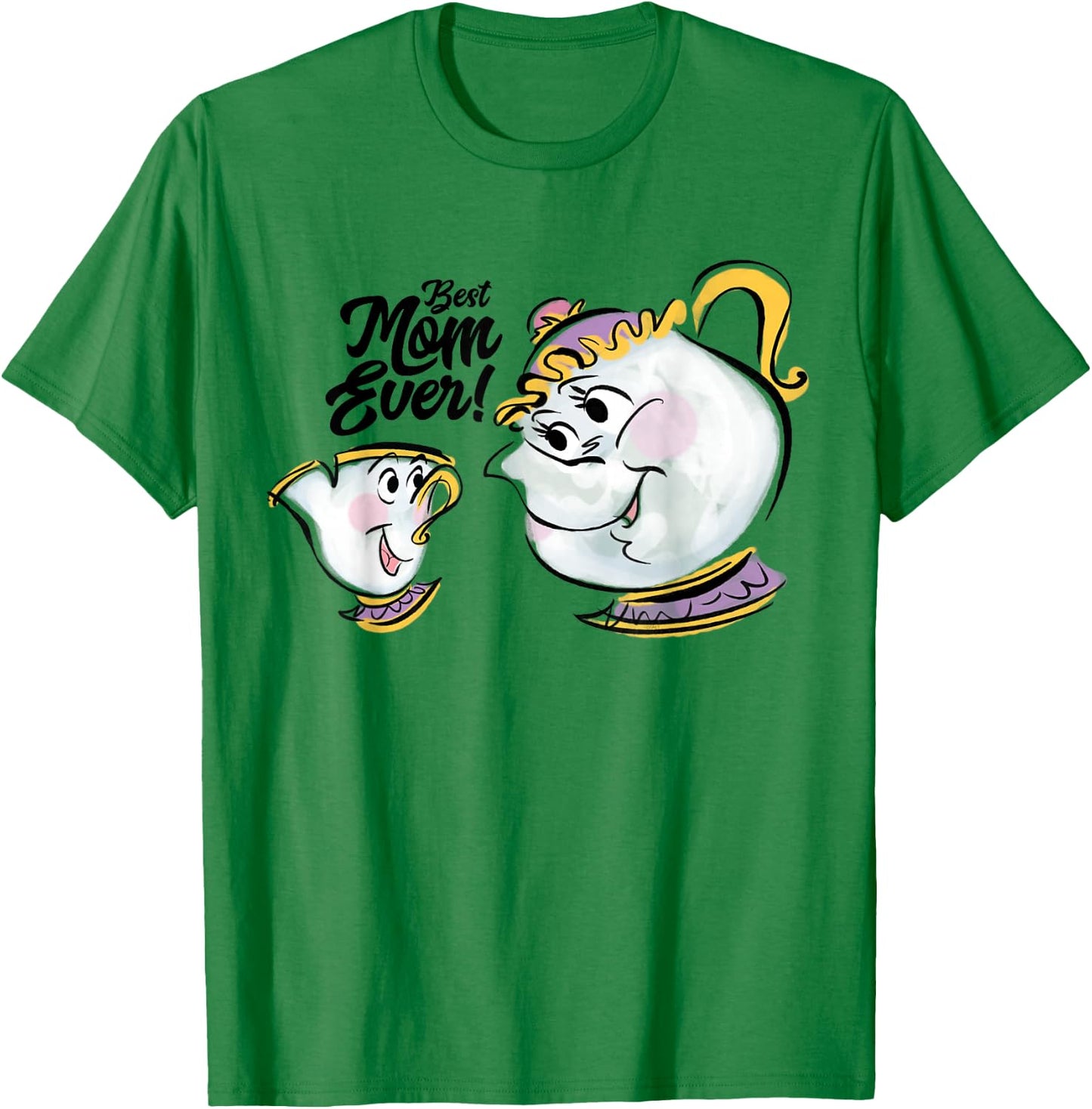 Disney Beauty and the Beast Chip Mrs. Potts Best Mom Ever T-Shirt - T-Shirt | Irish Green