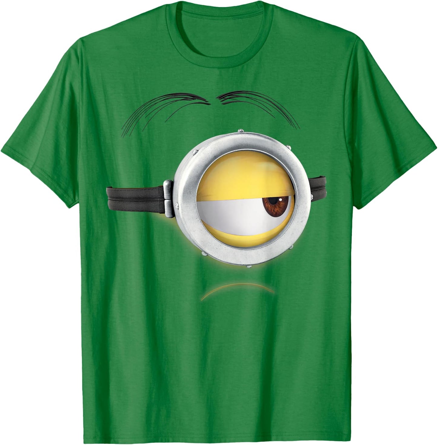 Despicable Me Minions Stuart Frown Face Graphic T-Shirt - T-Shirt | Irish Green