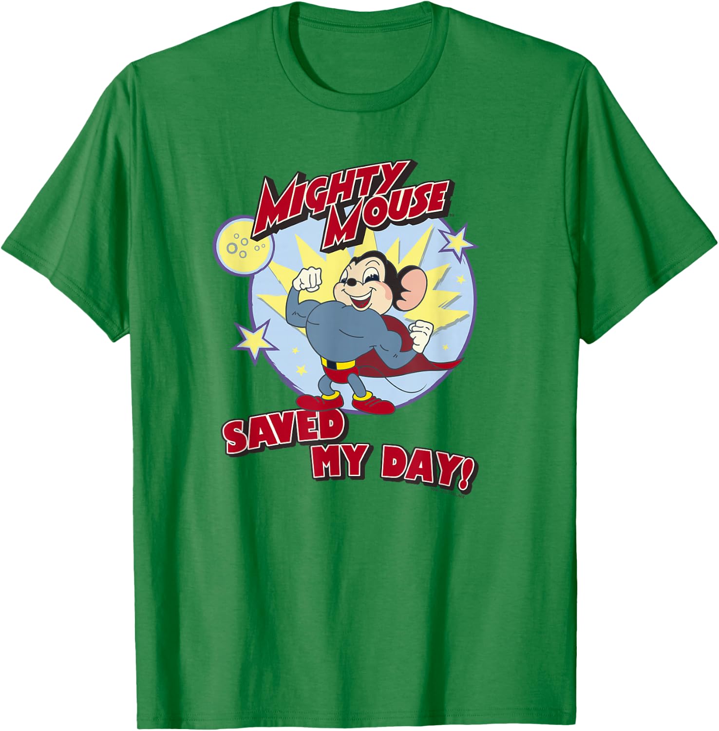 Mighty Mouse Saved My Day T-Shirt - T-Shirt | Irish Green