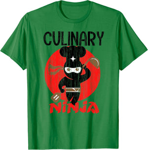 Culinary Ninja Chef Shirt Funny Cooking Cooks Gift T-Shirt - T-Shirt | Irish Green