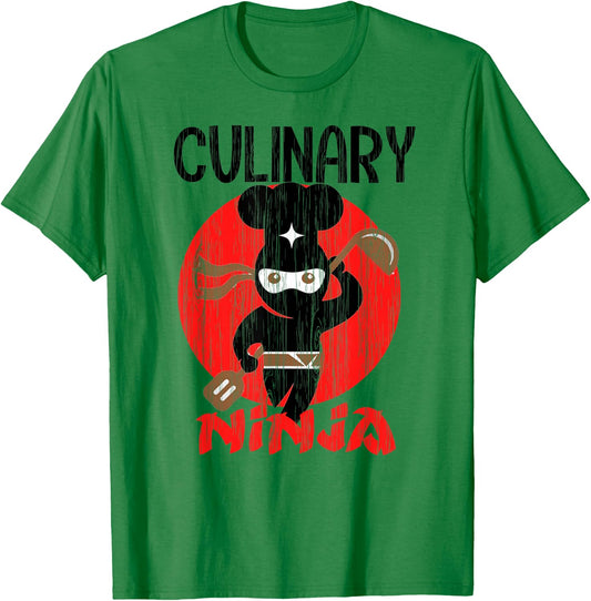Culinary Ninja Chef Shirt Funny Cooking Cooks Gift T-Shirt - T-Shirt | Irish Green