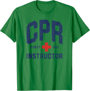 CPR First Aid AED Instructor T-Shirt - T-Shirt | Irish Green