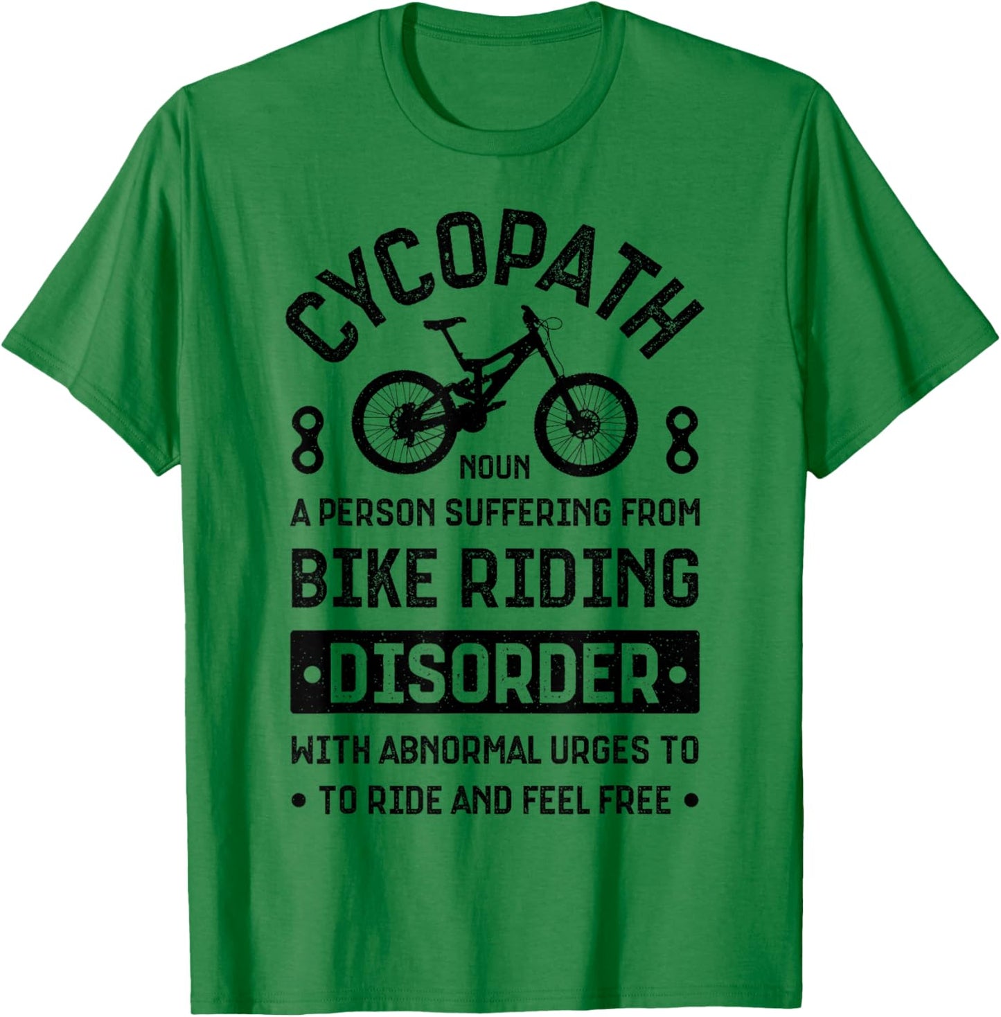 Cycopath Mountain Biking Cycling MTB Bicycle Bike Cyclist T-Shirt - T-Shirt | Irish Green