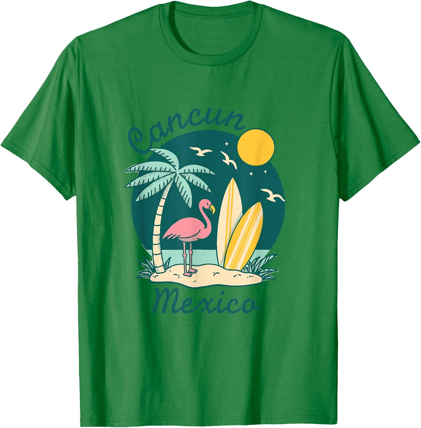 Souvenir from Cancun Mexico Family Matching Mexico Holiday T-Shirt - T-Shirt | Irish Green