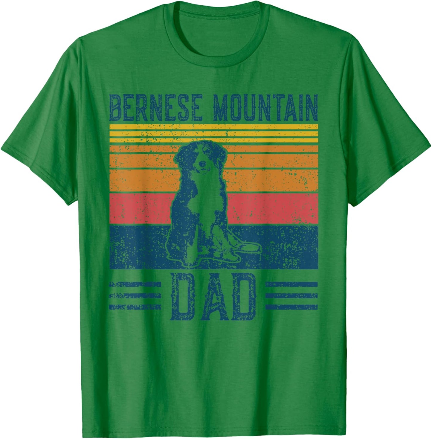 Dog Berner Dad - Vintage Bernese Mountain Dad T-Shirt - T-Shirt | Irish Green