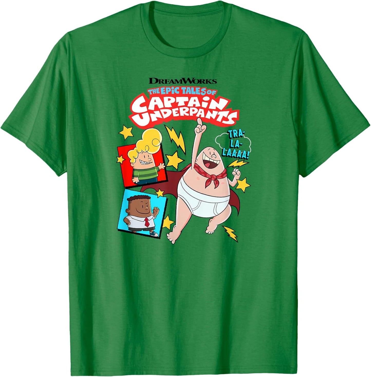 Captain Underpants The First Epic Film Tra-la-laaaa! T-Shirt - T-Shirt | Irish Green