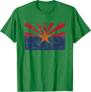 Vintage Arizona Flag AZ Souvenir T-Shirt - T-Shirt | Irish Green