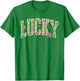 Lucky St Patricks Day Coquette Lucky Shamrock Irish T-Shirt - T-Shirt | Irish Green