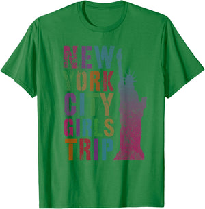 Pink NYC Girls Trip New York City Summer Besties NY Family T-Shirt - T-Shirt | Irish Green