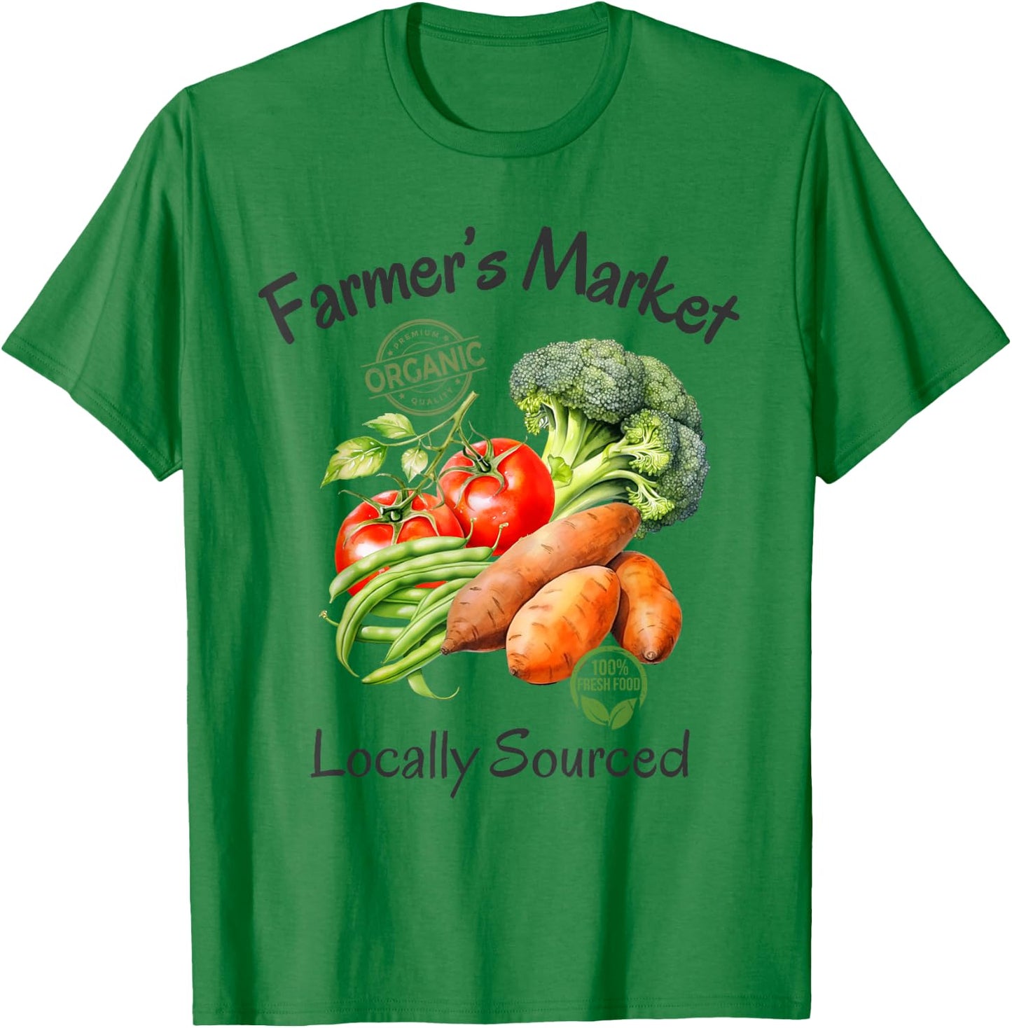 Farmer's Market Vegetables Farmcore Farmhouse Gardencore T-Shirt - T-Shirt | Irish Green