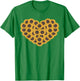 Heart Sunflower Lover Gardener Hippie Sunflower T-Shirt - T-Shirt | Irish Green