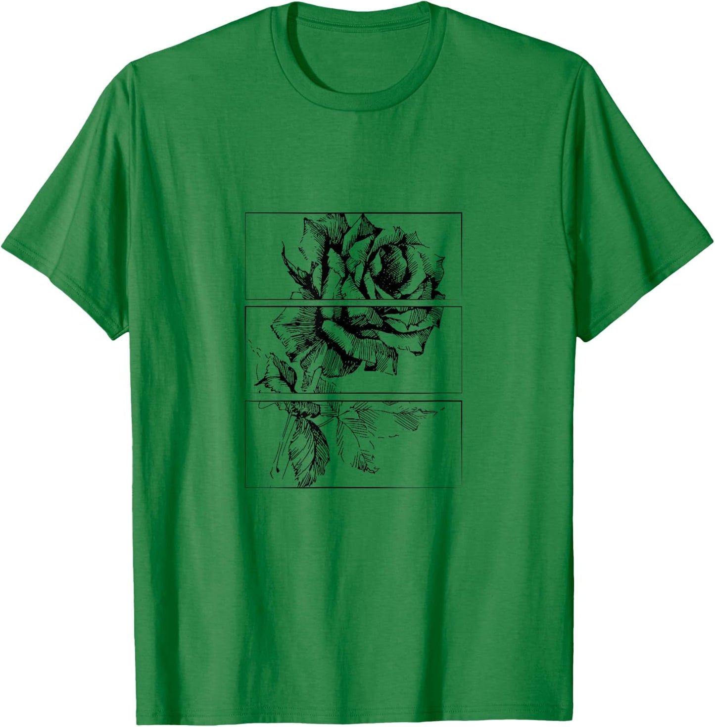 Black Roses Aesthetic Clothing Soft Grunge Clothes Goth Punk T-Shirt - T-Shirt | Irish Green