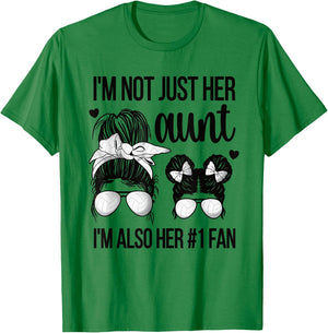 I'm Her Fan | Proud Volleyball Auntie Volleyball Aunt T-Shirt - T-Shirt | Irish Green