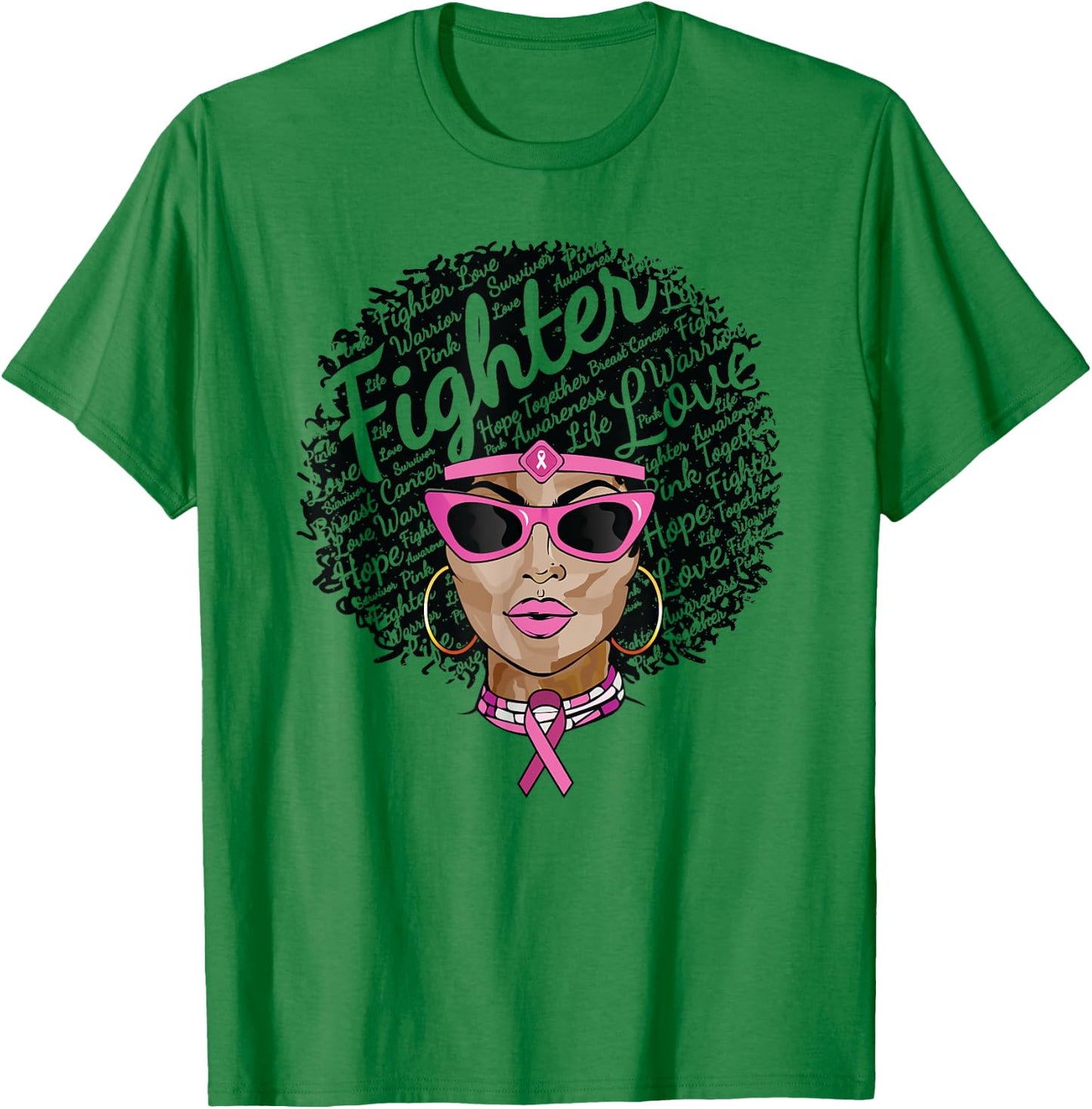 Breast Cancer Shirt African American T-Shirt - T-Shirt | Irish Green
