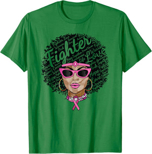 Breast Cancer Shirt African American T-Shirt - T-Shirt | Irish Green