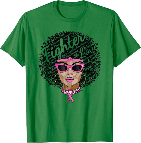 Breast Cancer Shirt African American T-Shirt - T-Shirt | Irish Green
