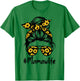 Classy Mamaw Life with Sunflower Messy Bun Mother's Day T-Shirt - T-Shirt | Irish Green