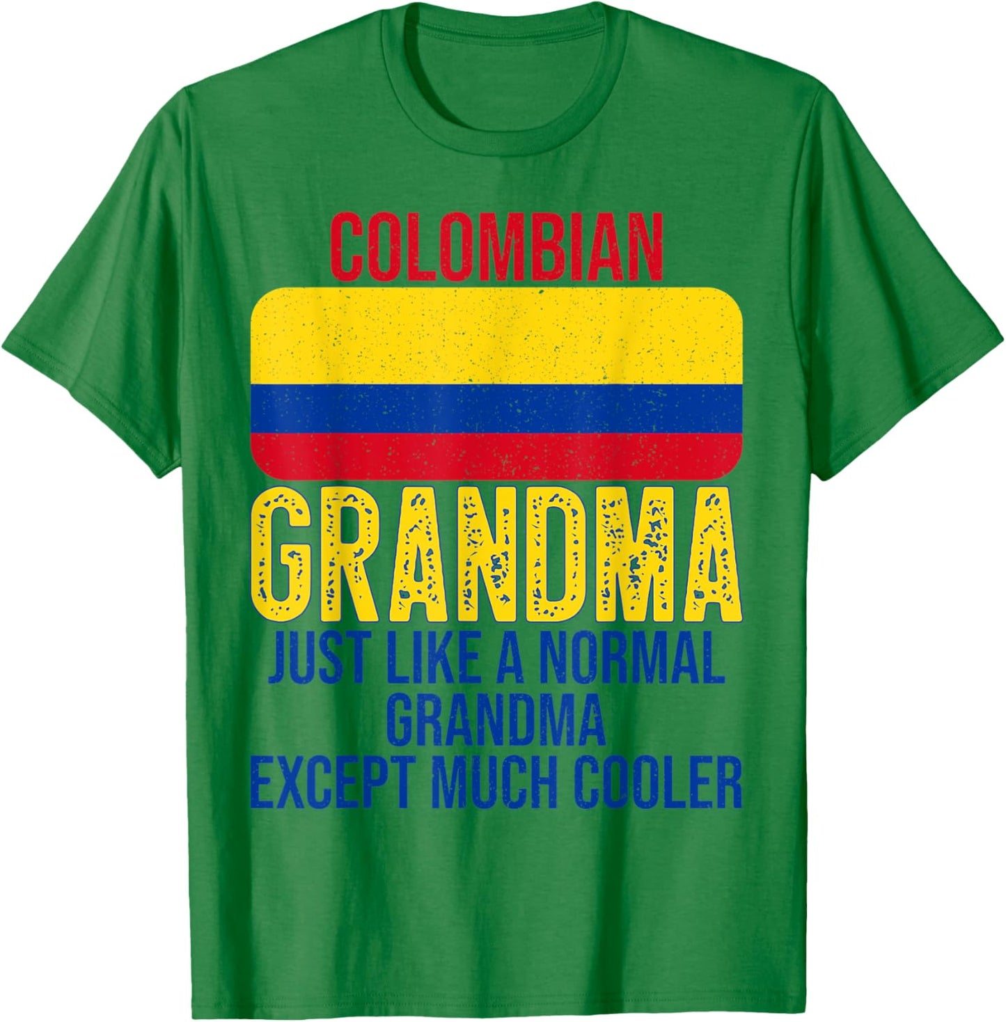 Vintage Colombian Grandma Colombia Flag for Mother's Day T-Shirt - T-Shirt | Irish Green