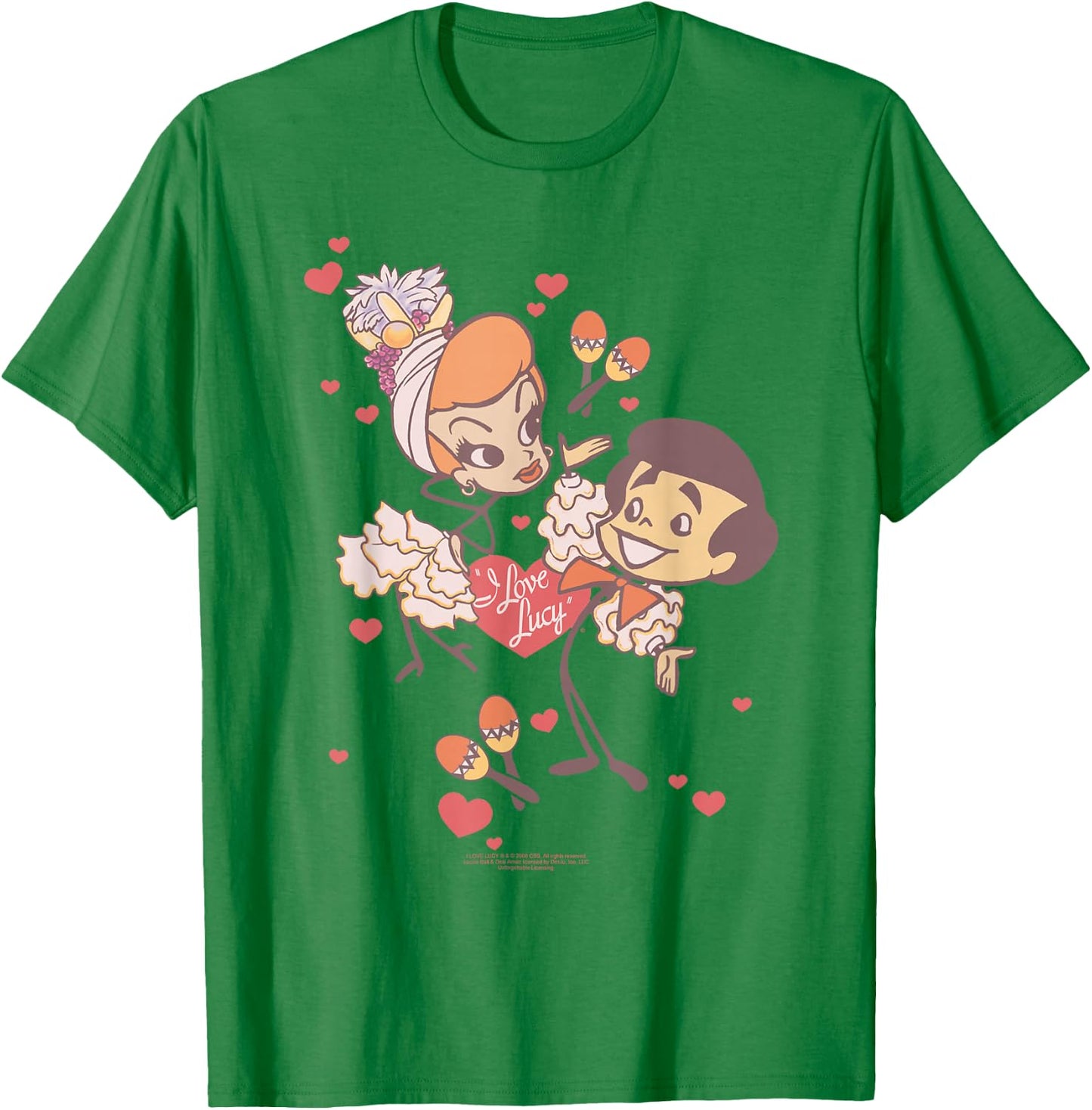 I Love Lucy Rumba Dance T-Shirt - T-Shirt | Irish Green
