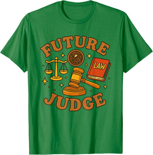 Future Judge Law Student Young Lawyer Justice Kids Career T-Shirt - T-Shirt | Irish Green