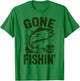 Toddler Gone Fishing Youth Boy Tuna Fish Deep Sea Funny T-Shirt - T-Shirt | Irish Green