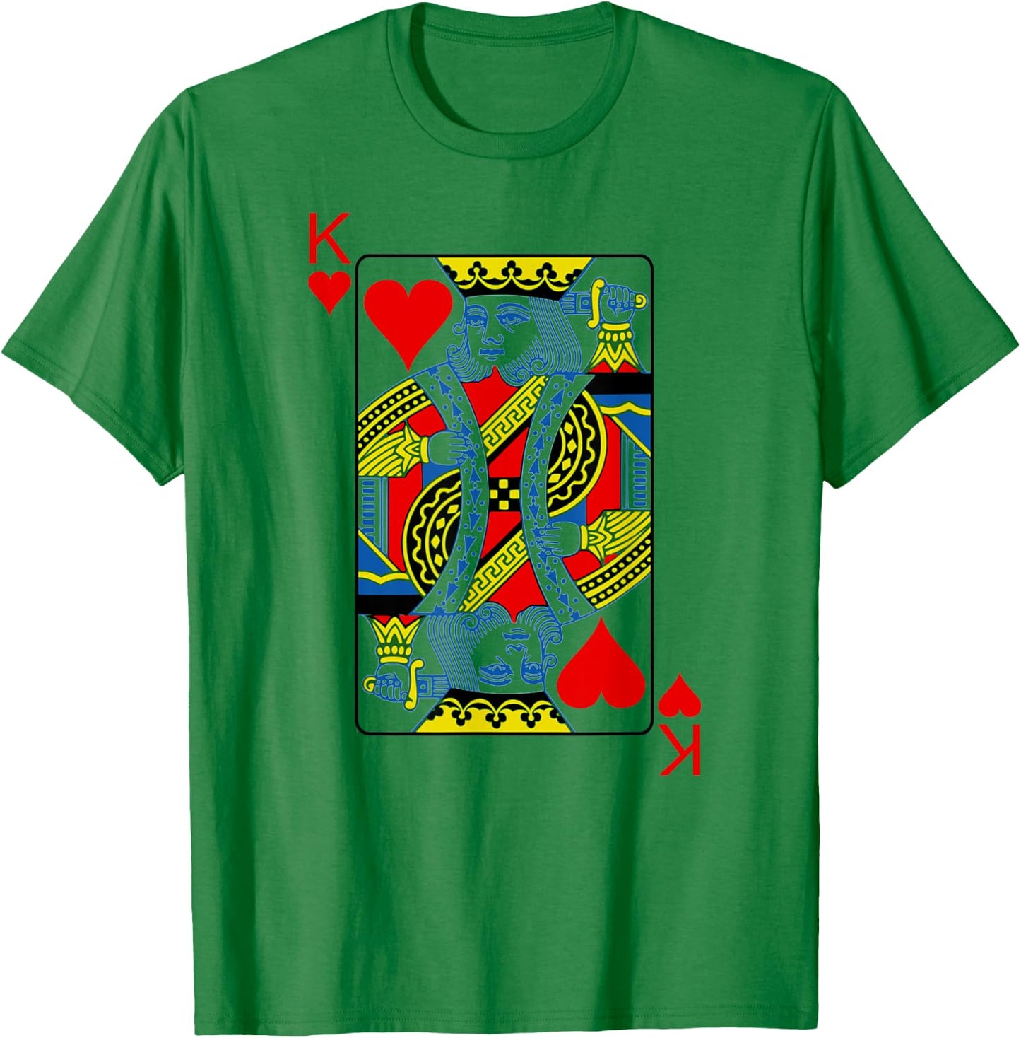 King Of Hearts Playing Cards Poker T-Shirt - T-Shirt | Irish Green