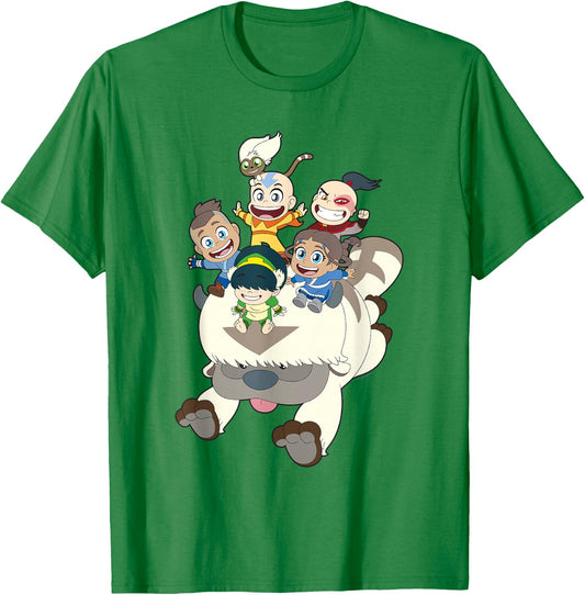 Avatar: The Last Airbender Group Chibi T-Shirt - T-Shirt | Irish Green