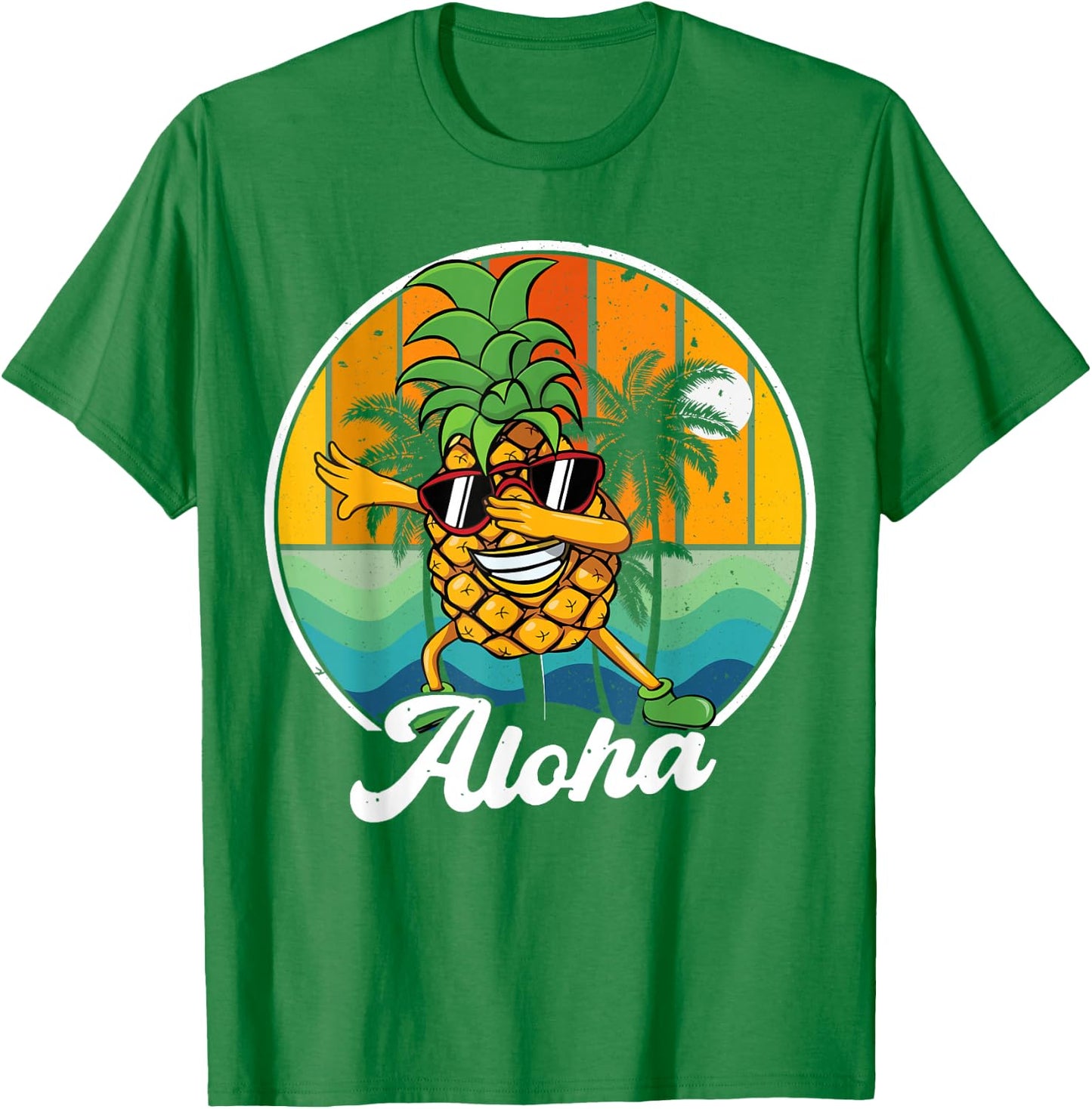Hawaiian-Shirt Aloha Dabbing Pineapple Kids Boy Men Hawaii T-Shirt - T-Shirt | Irish Green