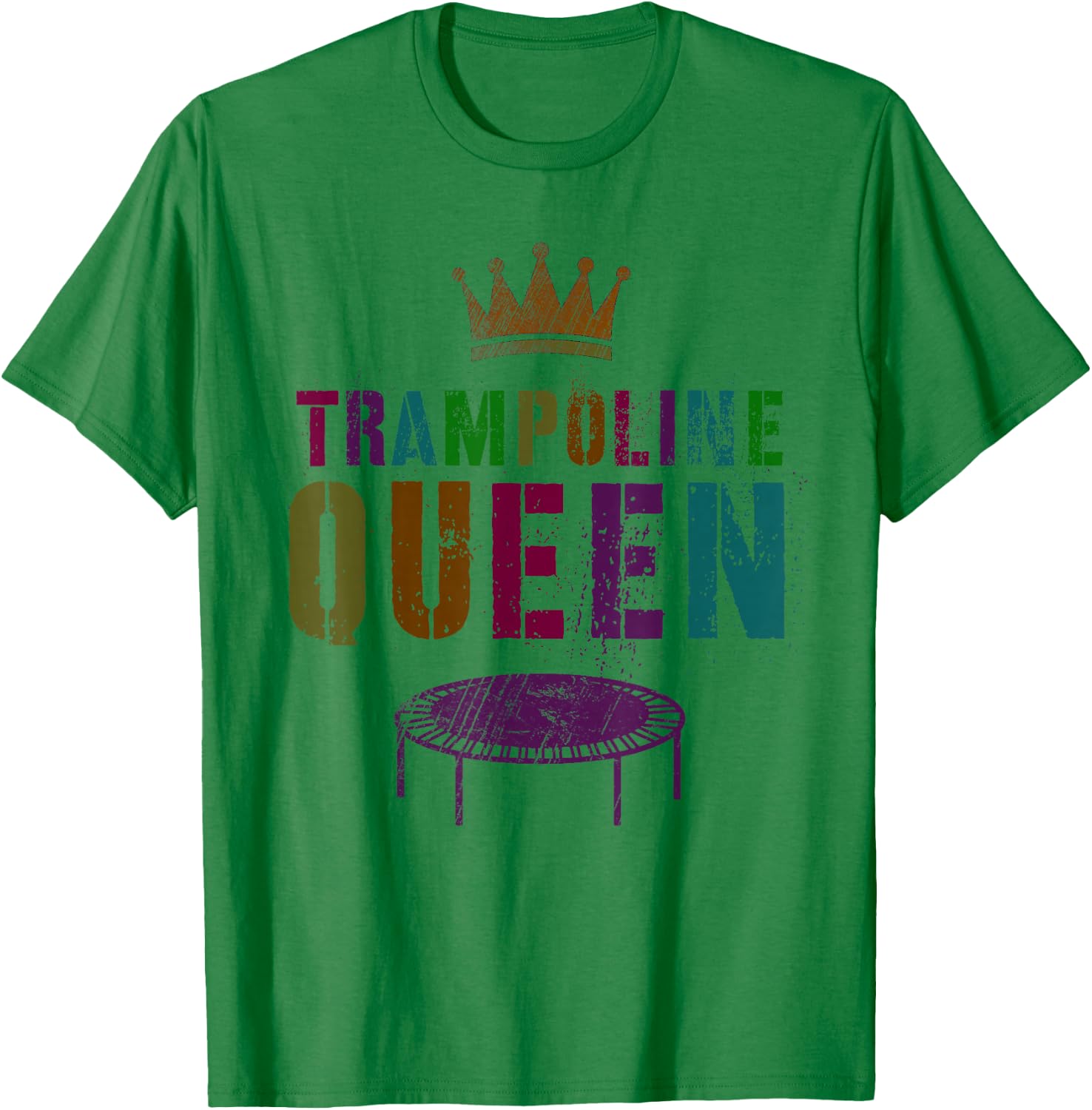 Gymnastics Girls Team TRAMPOLINE QUEEN Gymnast Squad Ladies T-Shirt - T-Shirt | Irish Green
