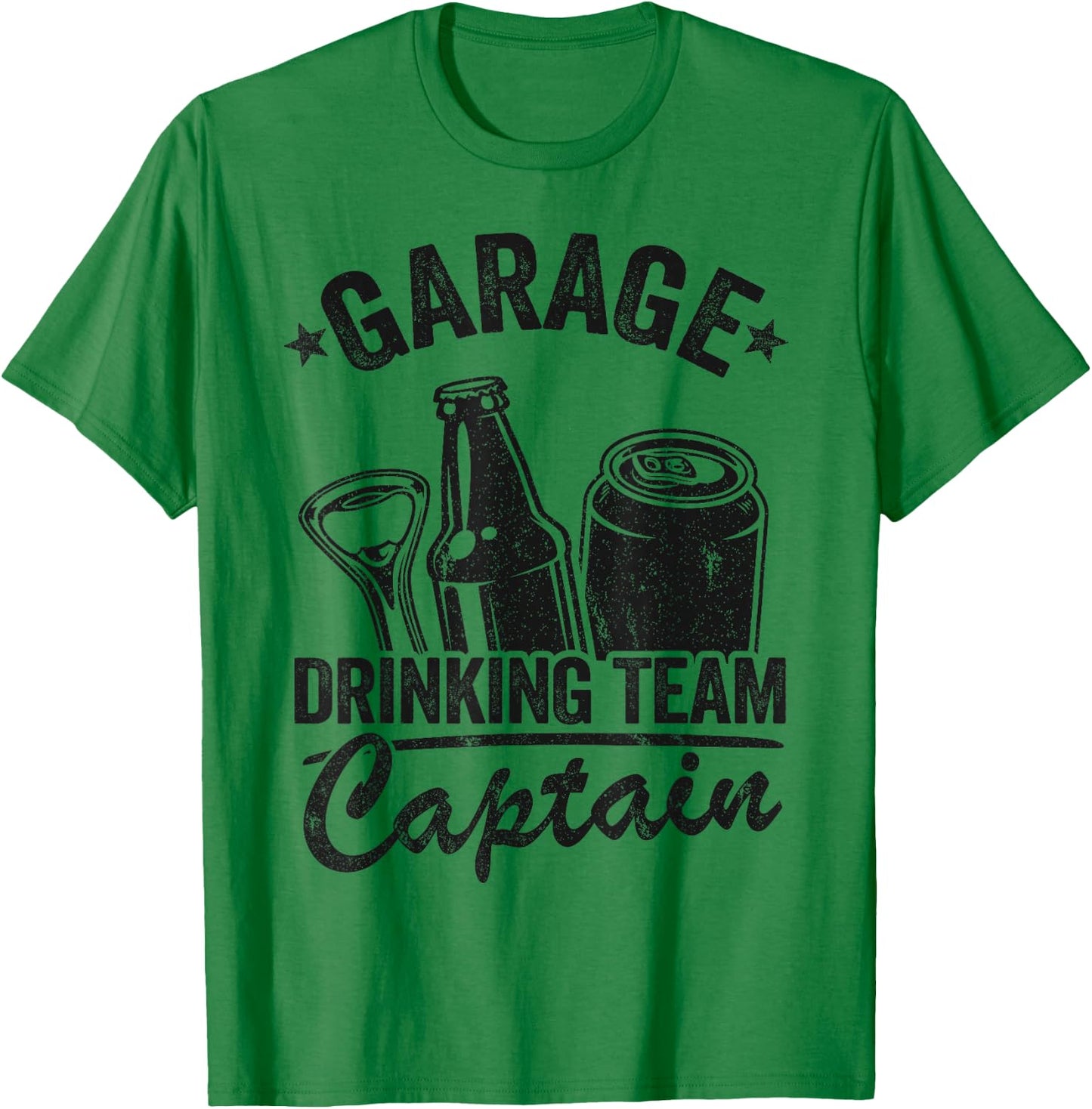 Funny Beer Garage Drinker Garage Drinking Team Captain T-Shirt - T-Shirt | Irish Green