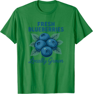 Fresh Blueberries, Vintage Fruit Advertisement T-Shirt - T-Shirt | Irish Green