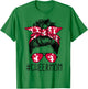 Cheer Mom Cheerleader Mama Life Messy Bun Mother's Day T-Shirt - T-Shirt | Irish Green