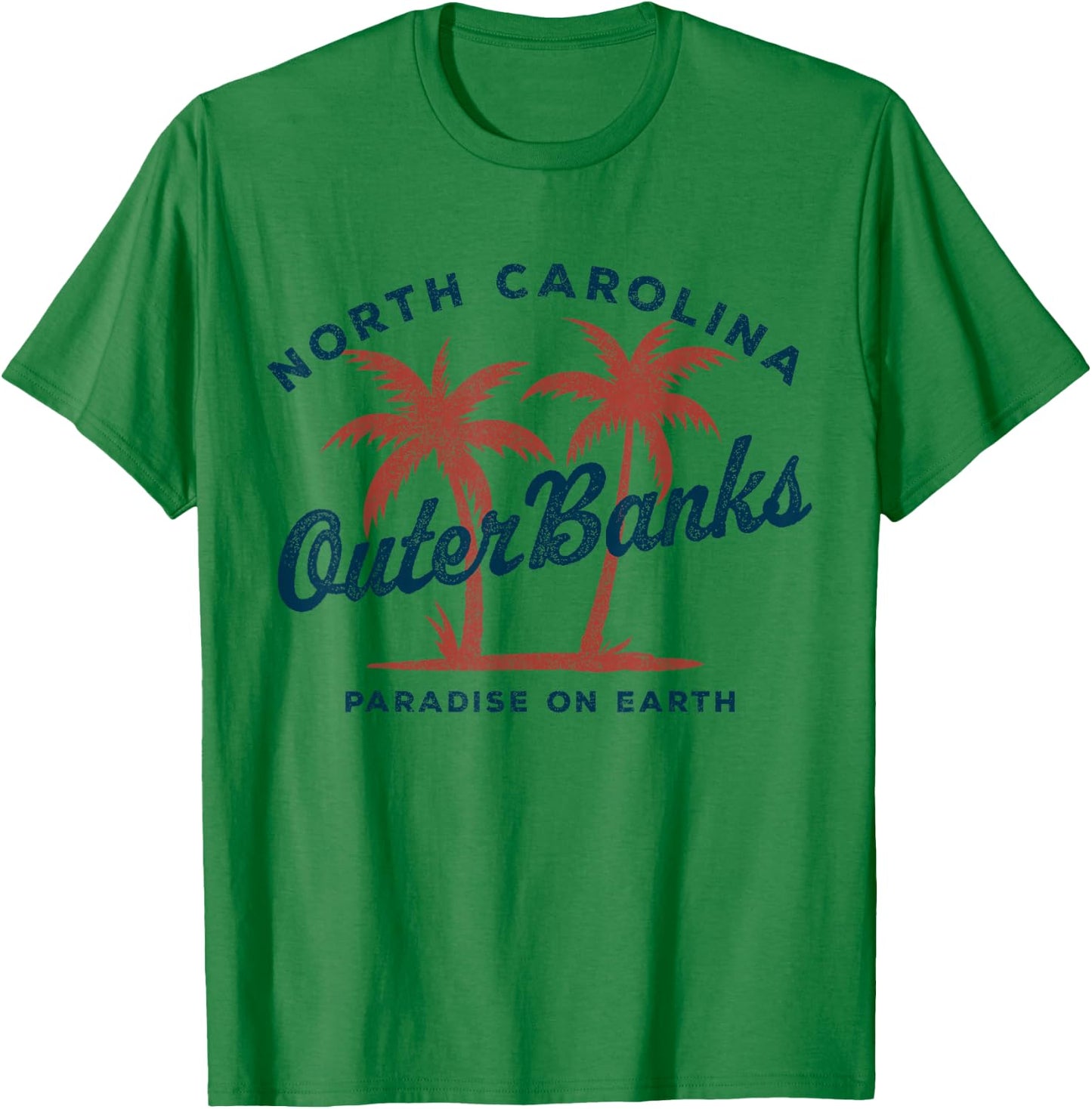 Retro Outer Banks Est 1587 OBX North Carolina NC Vintage T-Shirt - T-Shirt | Irish Green