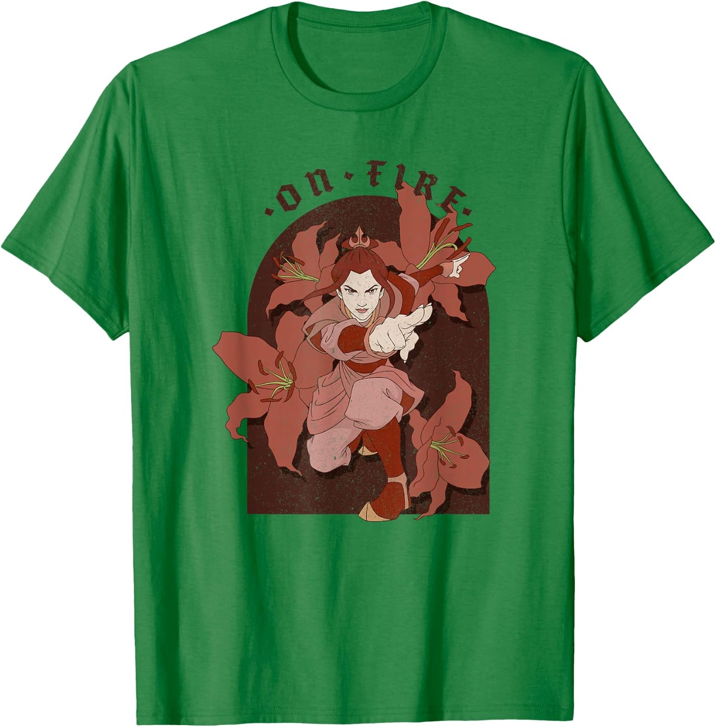 Avatar: The Last Airbender Azula On Fire T-Shirt - T-Shirt | Irish Green