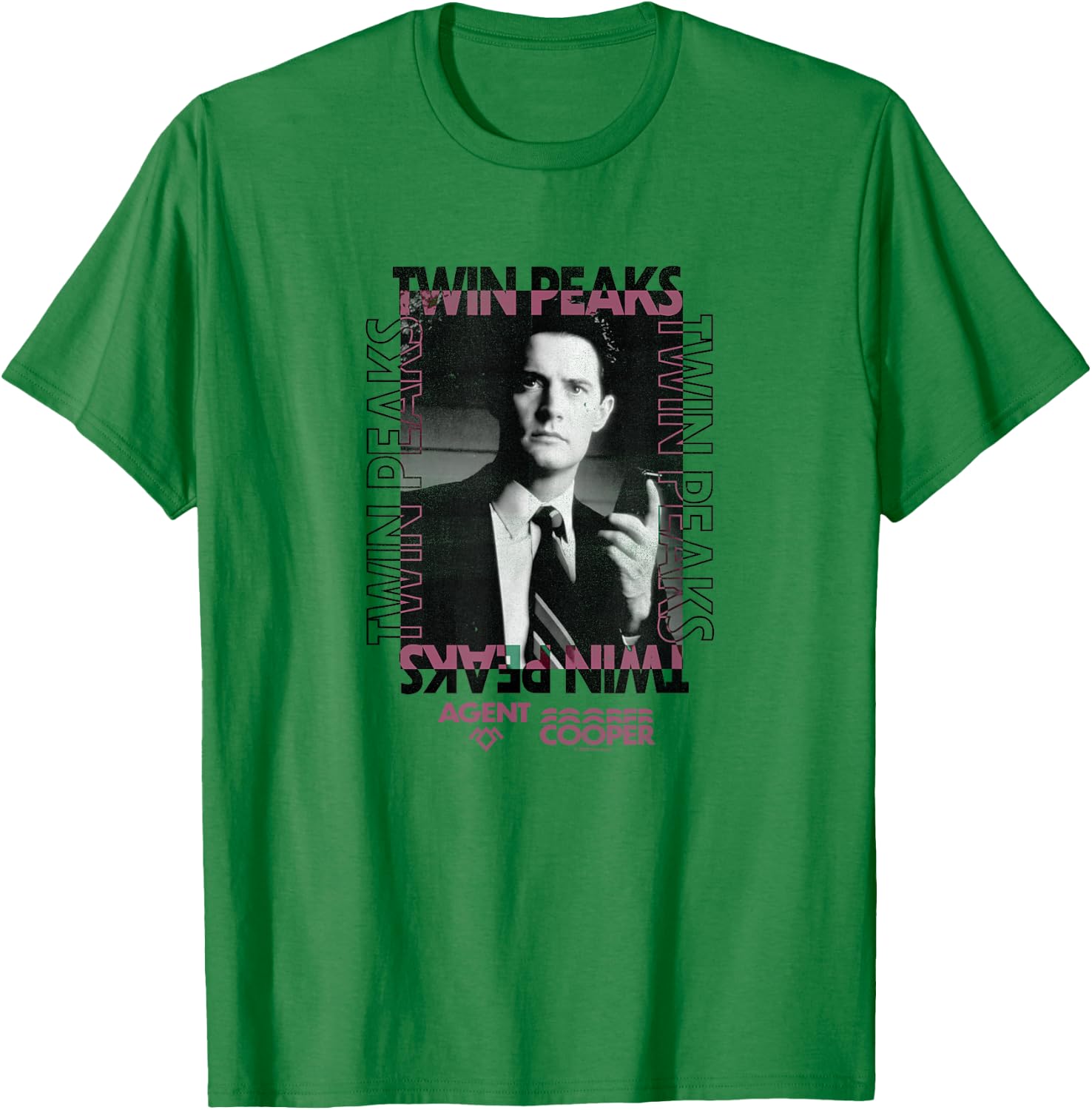 Twin Peaks Agent Cooper Box Up T-Shirt - T-Shirt | Irish Green