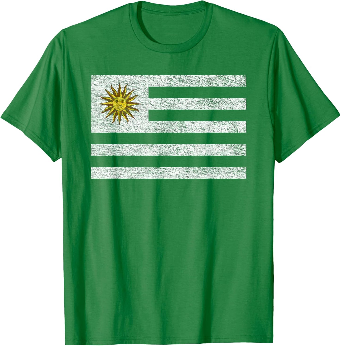 Uruguay National Flag Coat of ARMS T-Shirt - T-Shirt | Irish Green