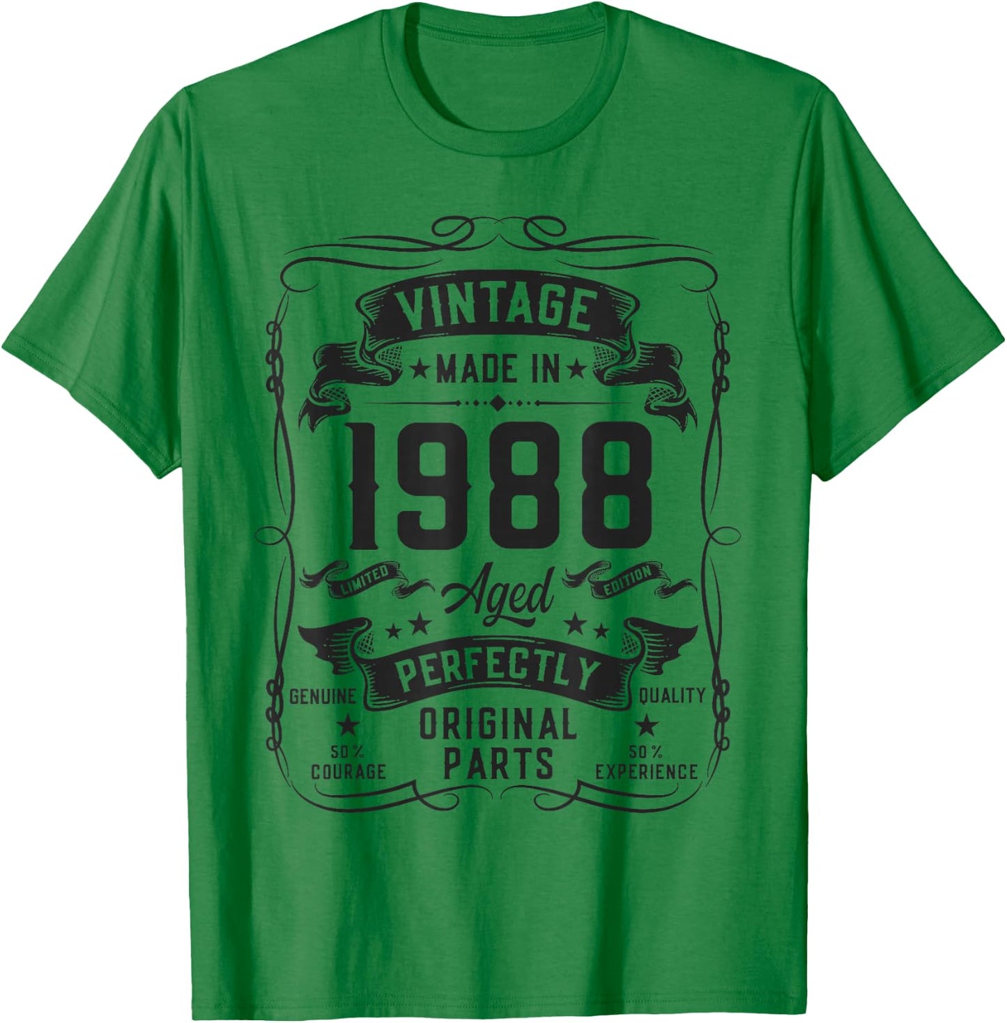 Vintage 1988 38yr 38th Birthday Gifts 38 Years Old T-Shirt - T-Shirt | Irish Green