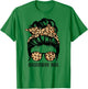 December Girl Messy Bun Hair Funny Birthday T-Shirt - T-Shirt | Irish Green
