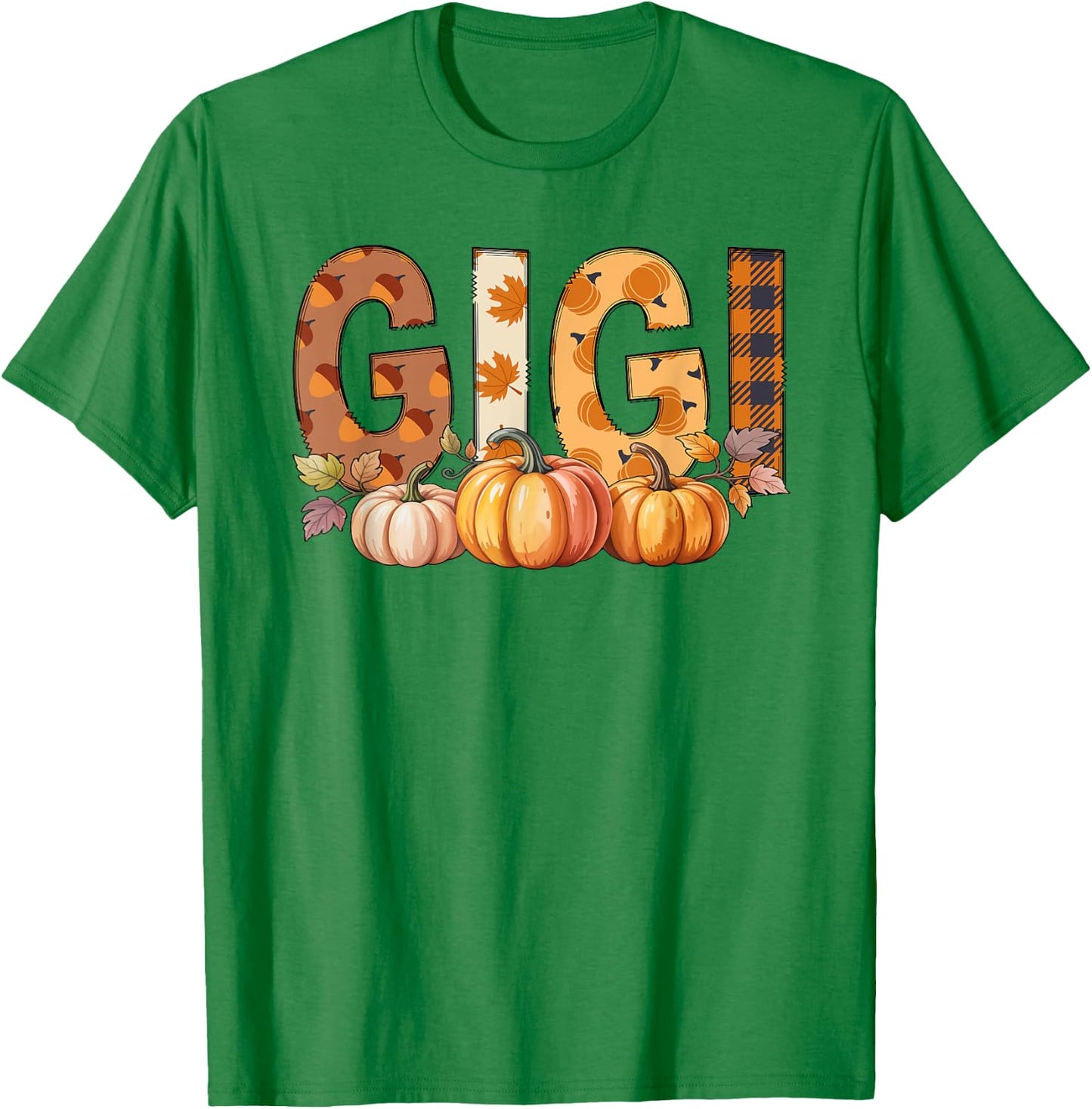 Gigi Pumpkin Autumn Fall Grandma Women's Men Women T-Shirt - T-Shirt | Irish Green