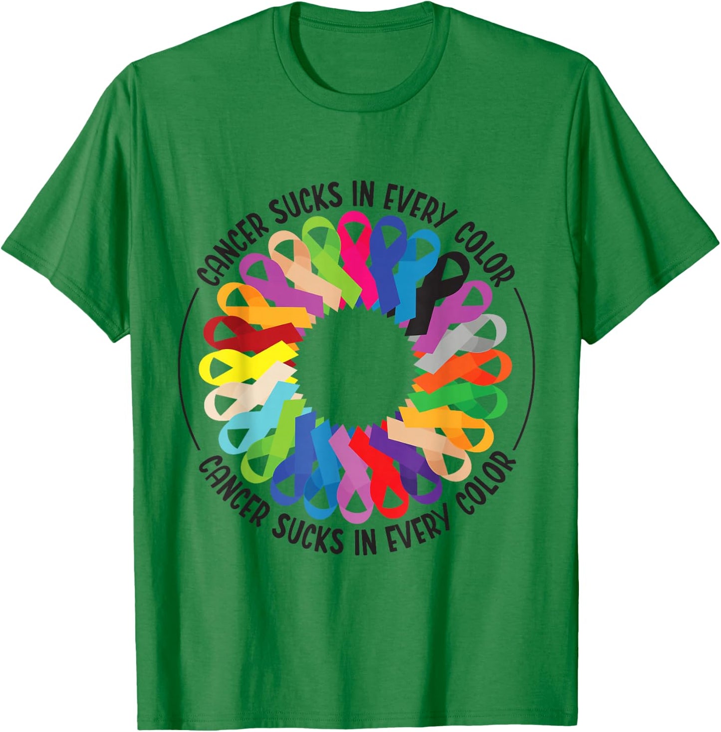 Cancer Sucks In Every Color Fighter | Funk Cancer T-Shirt - T-Shirt | Irish Green