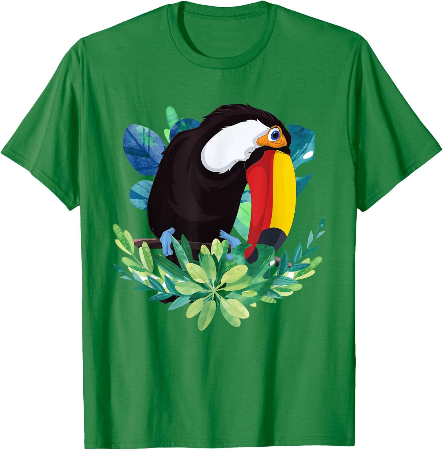 Tropical Flowers Exotic Bird Animal Lover Floral Toucan T-Shirt - T-Shirt | Irish Green