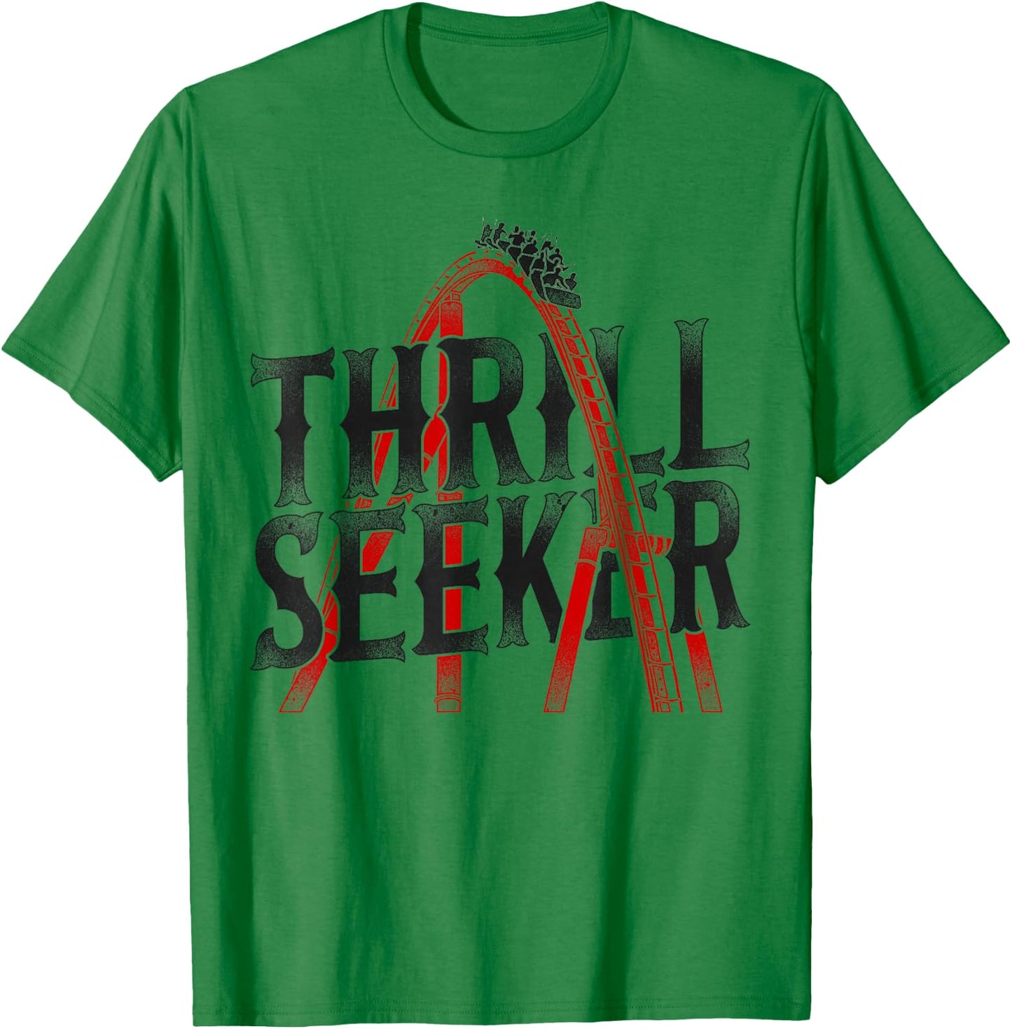 Roller Coaster Vintage Thrill Seeker T-Shirt - T-Shirt | Irish Green